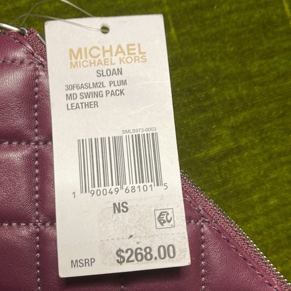 Michael Kors Quilted Sloan Medium Crossbody Bag Plum - Picture 5 of 5